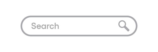 simple cursor click on outline search bar concept of new query or result header like online user