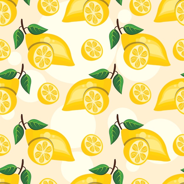 simple flat color lemon seamless pattern background