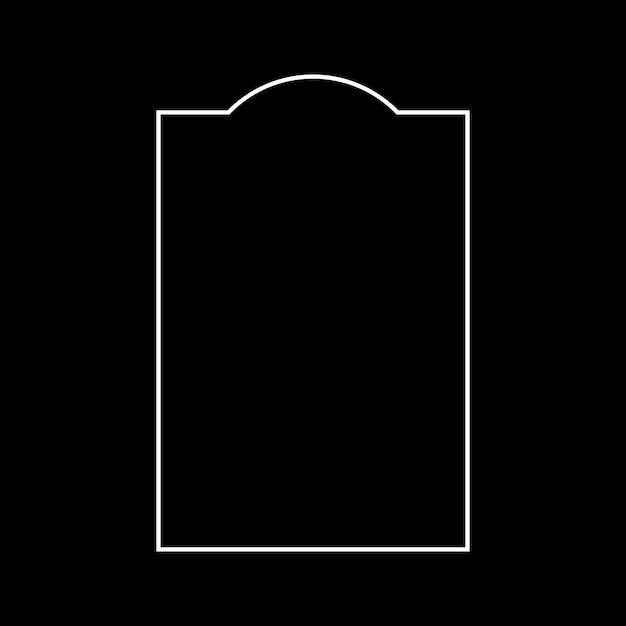 simple frame with curve line on the top can use for framework ornate decoration certificate line