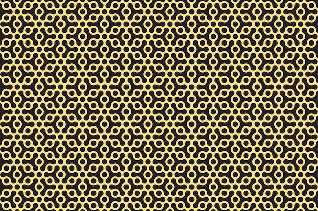 Simple lattice pattern in yellow and black color Geometric circles and blobs texture vector art