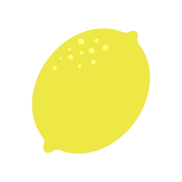 Simple lemon in flat design fruit icon