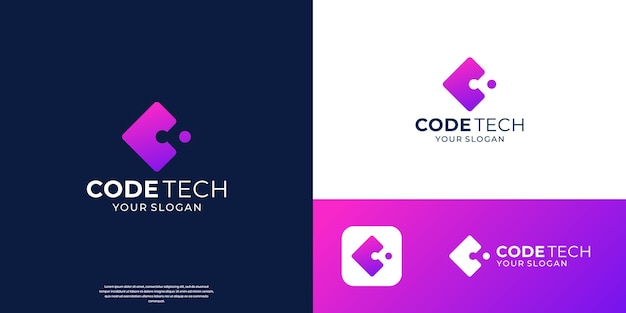 simple logo coding designs template