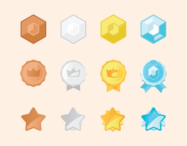 Simple loyalty badge icon for membership loyalty program ranking award for mobile or desktop