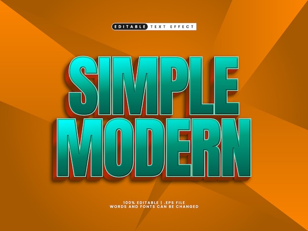 simple modern editable text effect in game and kids text style