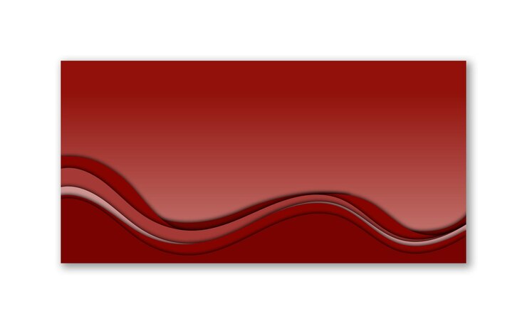 Vector simple red wave cut poster design background