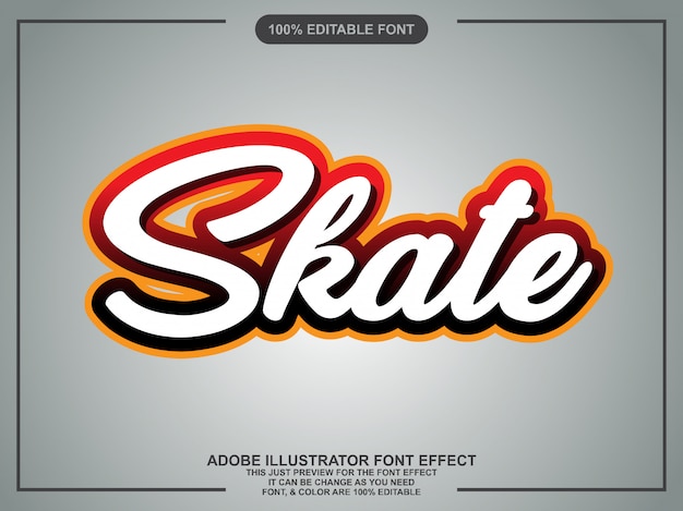 simple script sticker font effect 