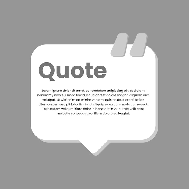 Simple white and grey text template Free Vector