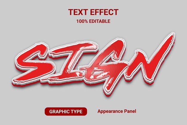sing 3d text effect
