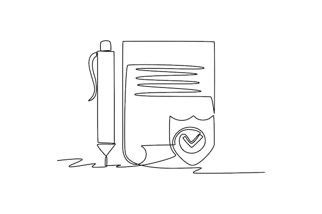 Single one line drawing ESG Environmental Social and Governance concept Continuous line draw design graphic vector illustration