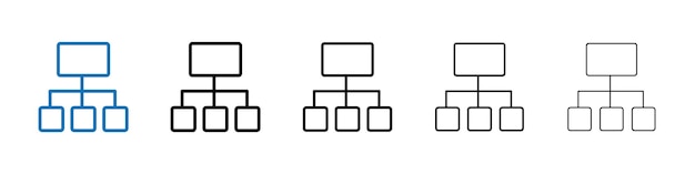 sitemaps icon outline vector logo for web ui