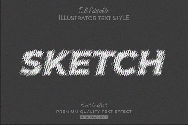 Sketch Editable 3D Text Style Effect Premium