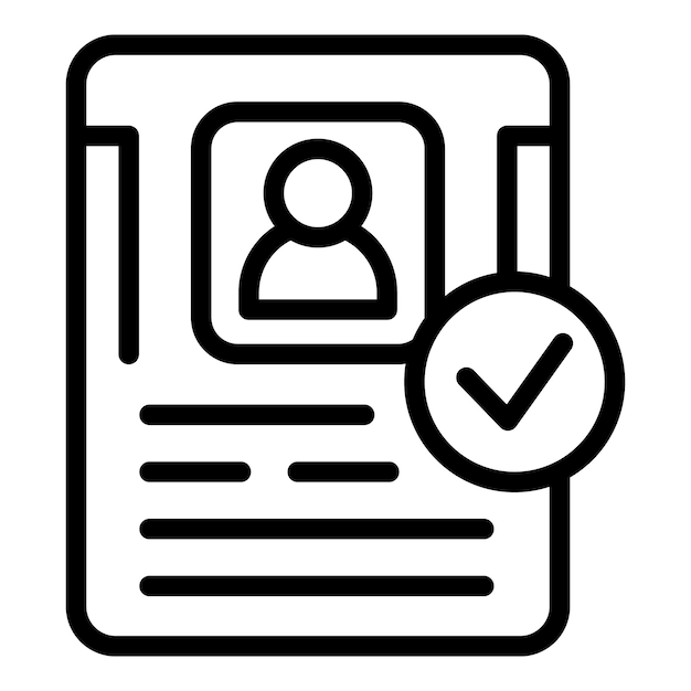 Skill avatar icon outline vector Training level Professional career