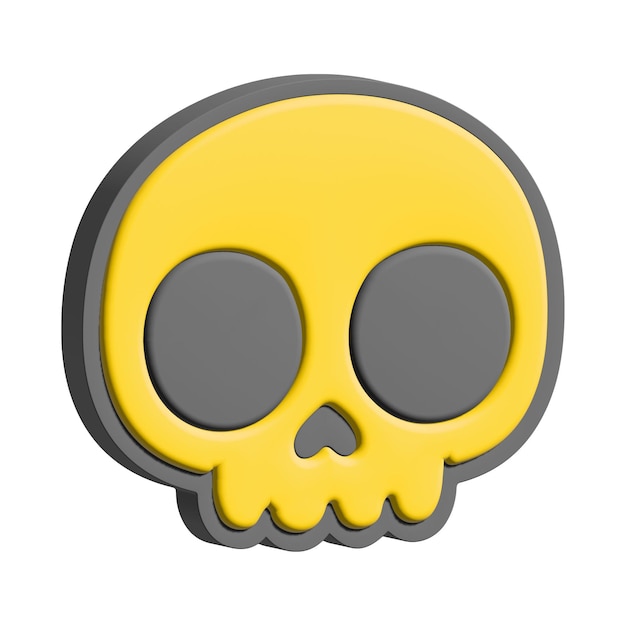skull 3d rendering vector