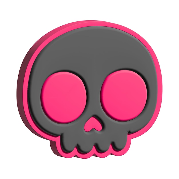 skull 3d rendering vector