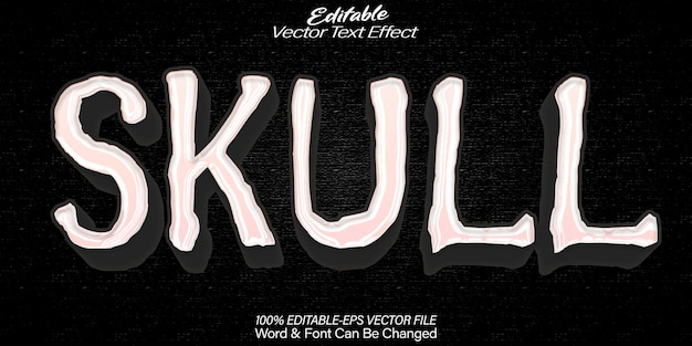 Skull Text Effect Editable Alphabet Death Skeleton Bone Scary