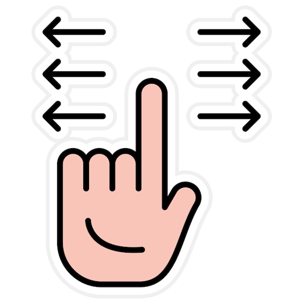 slide icon vector image can be used for user experience