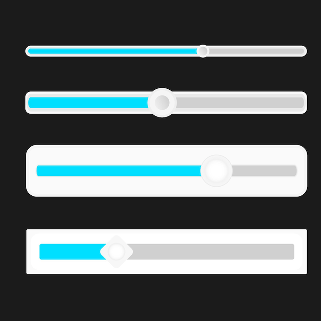 Slider knob for for volume indicator set