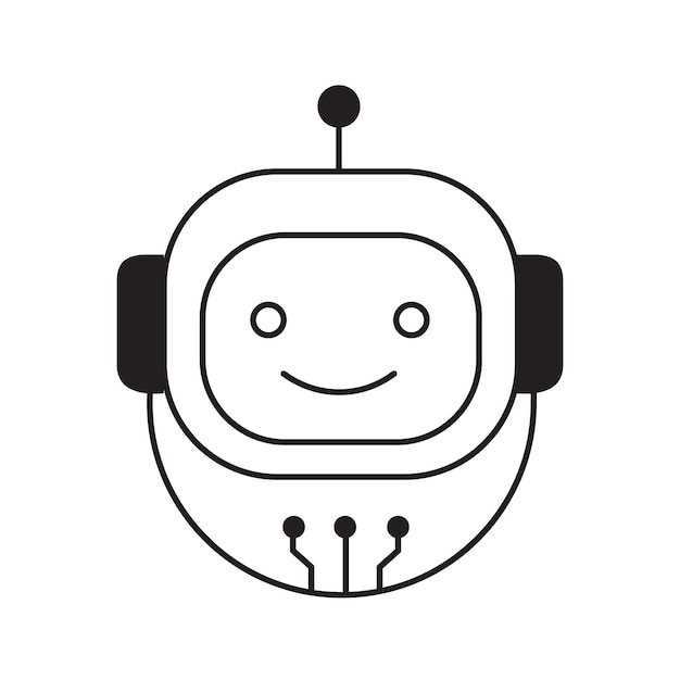 Smart AI Robot Avatar for Automation Vector Icon Design robot control AI systems advanced automation