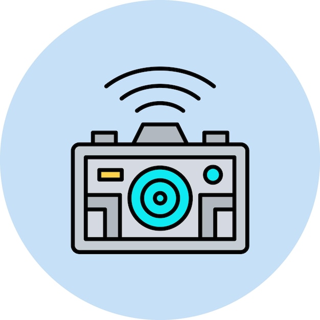 Smart Camera Flat Illustration