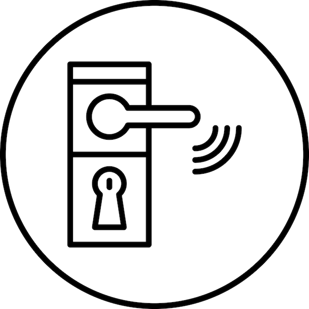 smart door handle icon vector image can be used for biometrics