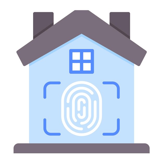 smart identification flat illustration