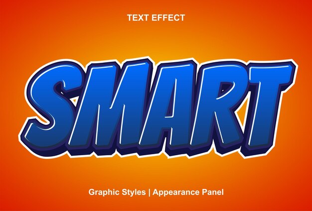 smart text effect with graphic style and editable