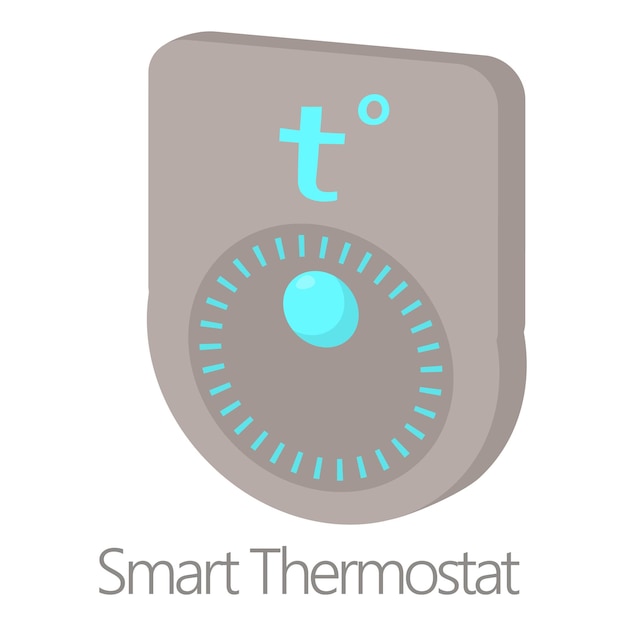 smart thermostat icon cartoon illustration of smart thermostat vector icon for web isolated on white background