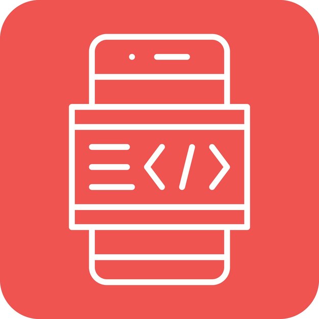 Smartphone Coding vector icon Can be used for Web Hosting iconset