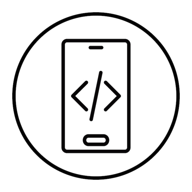 smartphone coding vector icons