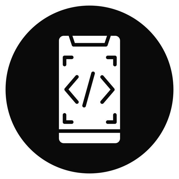 Smartphone Coding Vector Illustration