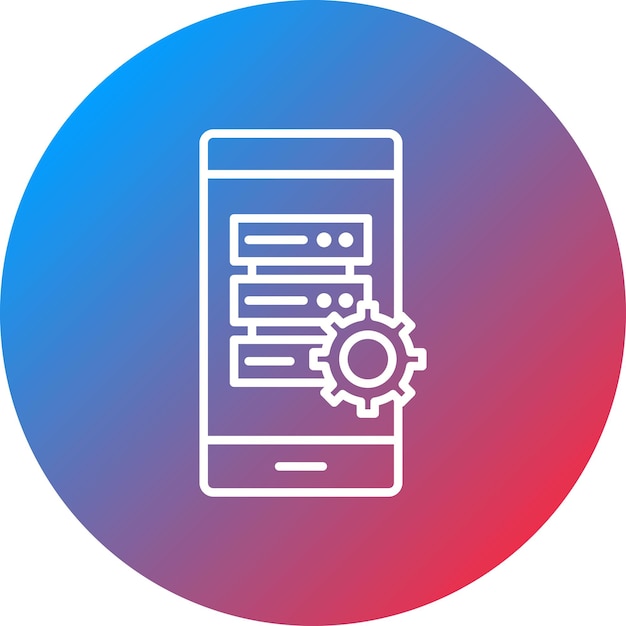 Smartphone Database icon vector image Can be used for Web Hosting