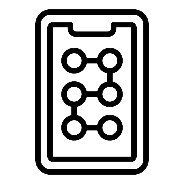 Smartphone game icon outline vector Online play Gamer device