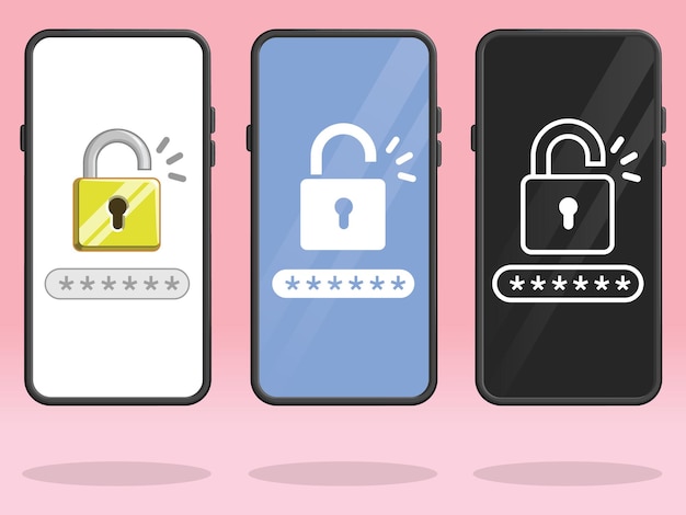 Smartphone Lock Screen Opened Password Entered