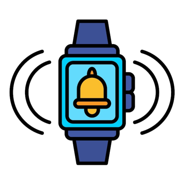 Smartwatch Alarm Flat Illustration
