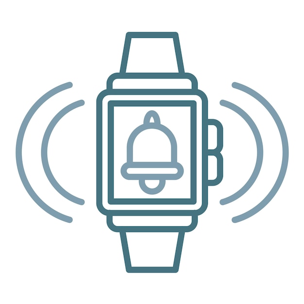 Smartwatch Alarm Flat Illustration