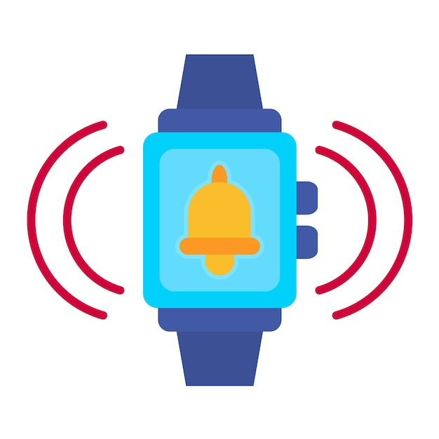 Smartwatch Alarm Flat Illustration