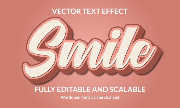 Smile Editable 3D text effect