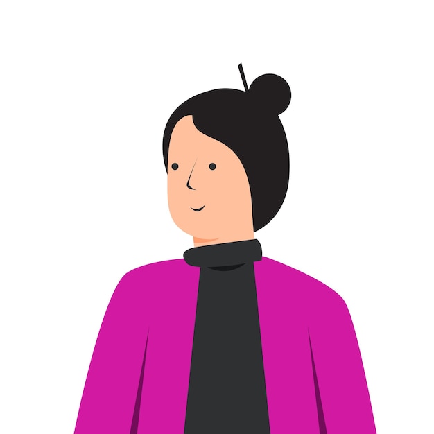 smiling flat character design