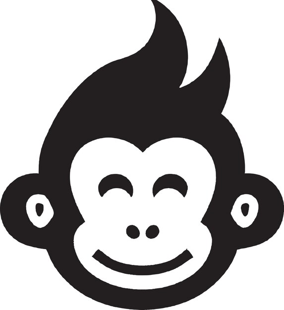 Smiling Monkey Icon Design Vector