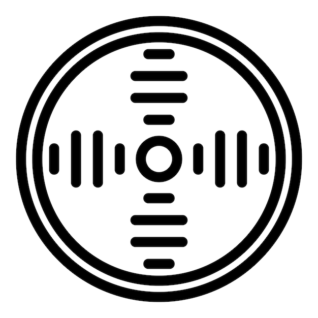 Smoke detector motion icon outline vector Alarm fire Home system