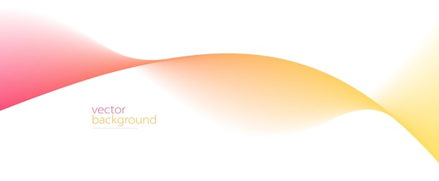 Smooth flow of wavy shape with gradient vector abstract background red and yellow design curve line energy motion