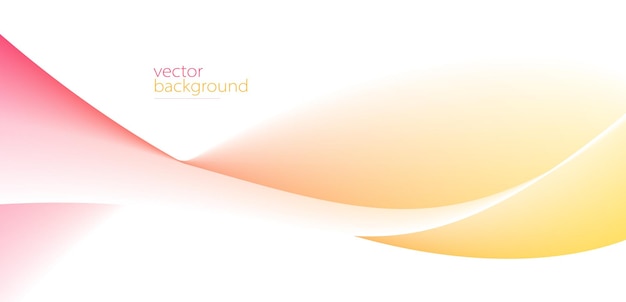 Smooth flow of wavy shape with gradient vector abstract background red and yellow design curve line energy motion