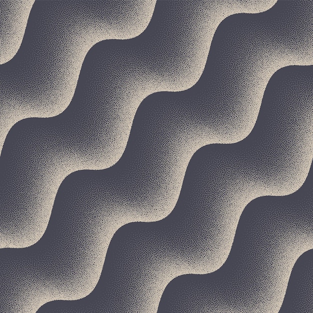Smooth Wavy Layered Structure Dotted Seamless Pattern Vector Abstract Background
