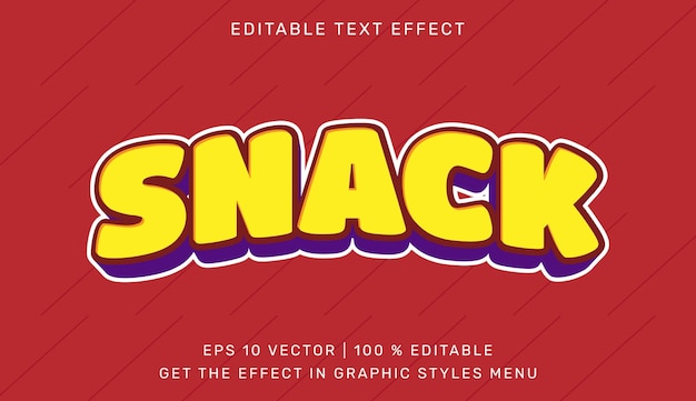 snack editable text effect template