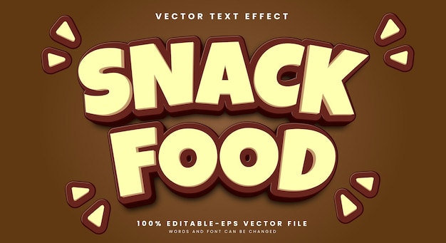 Snack Food 3d Cartoon Style editable text effect template