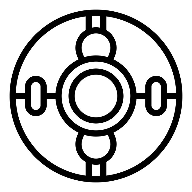 Snow tube icon outline vector Vacation person nature