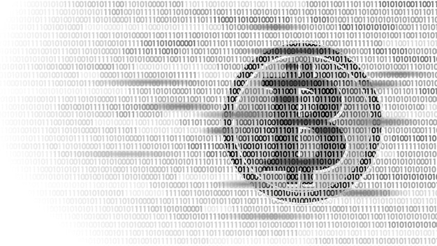 Số mã nhị phân dấu hiệu tiền điện tử kỹ thuật số Bitcoin.