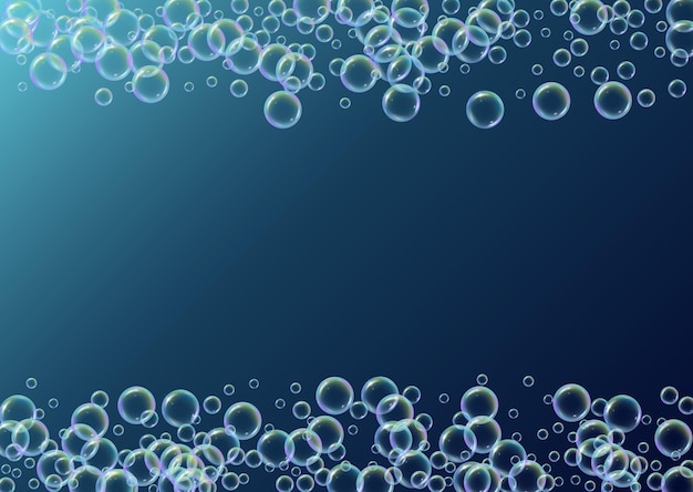 Soap foam on gradient background
