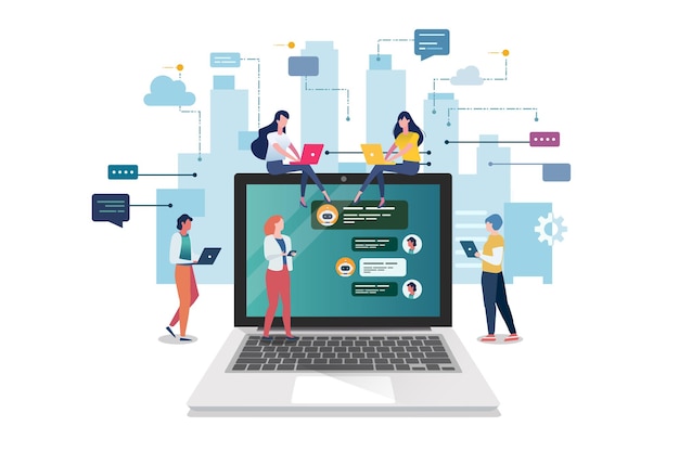 Social network web site surfing concept Global Business Concept