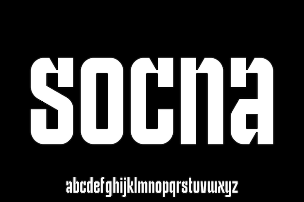 socna bold condensed font for poster and head line